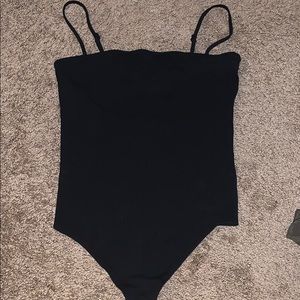 Black tank top bodysuit